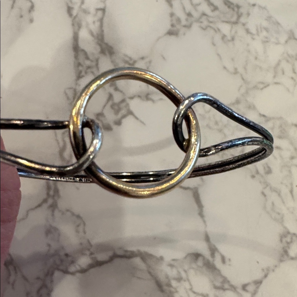 Gold and Sterling Silver Bracelet handcrafted by Ed Levin - Picture 6 of 11